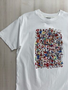 NEW BALANCE prep rally graphic tee printed shirt workout white short sleeve top